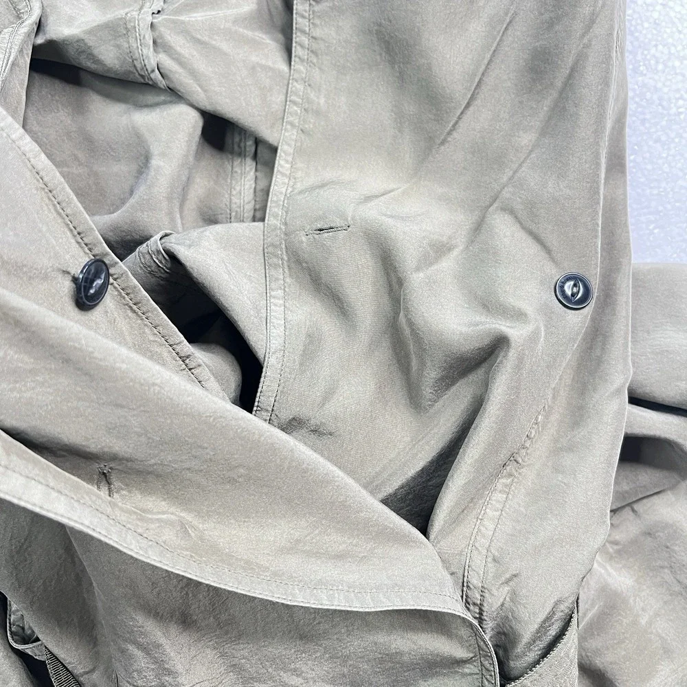 Rag & Bone New York‎ Women Sleeveless Trench Dress Olive Green Belted Utility Sm
